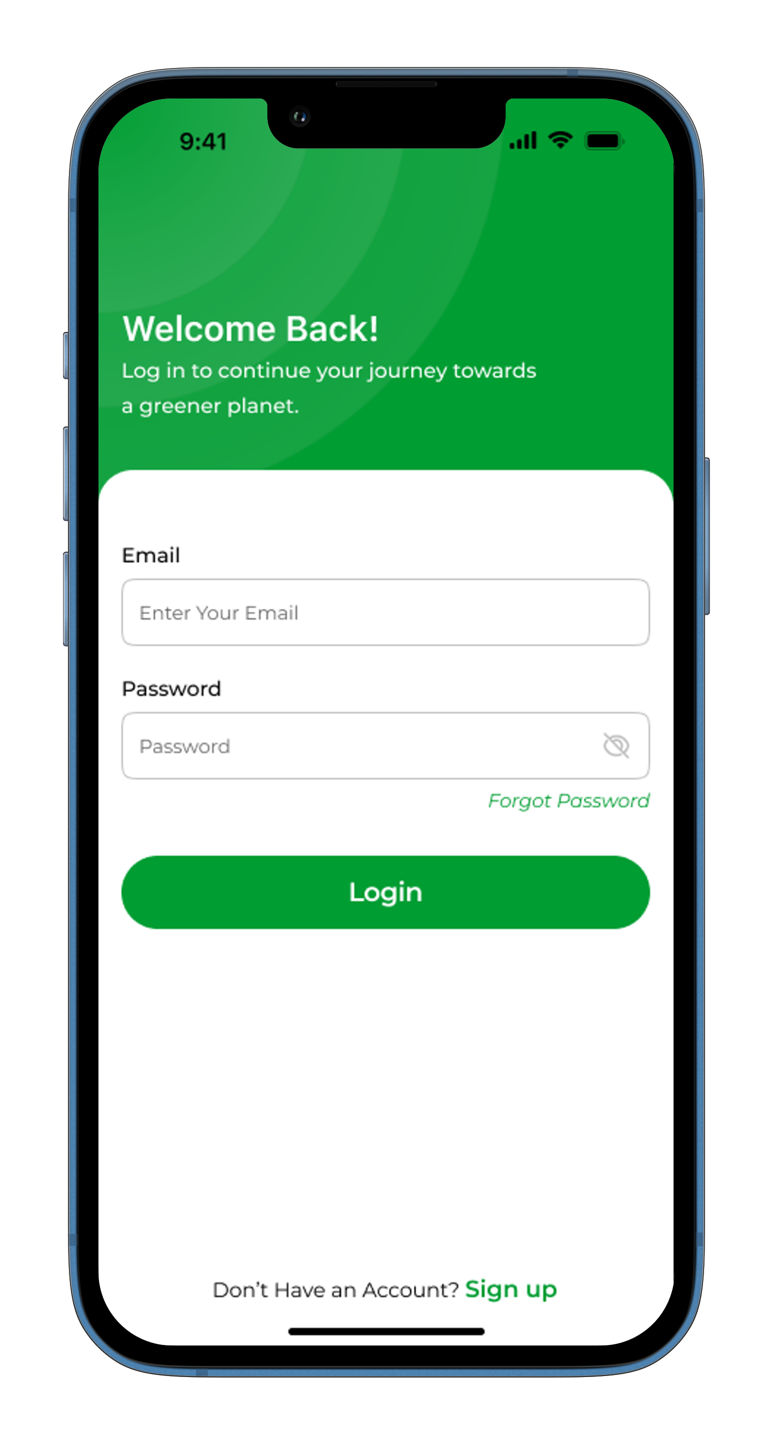 App login screen preview